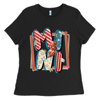 Black 4th of July mini with lightning bolt Ladies Tee - FaDigitalArtStudio