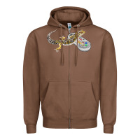 Chestnut leopard gecko playing video game lizard & reptiles gamers t shirt Zipper Hoodie - linhVisuals