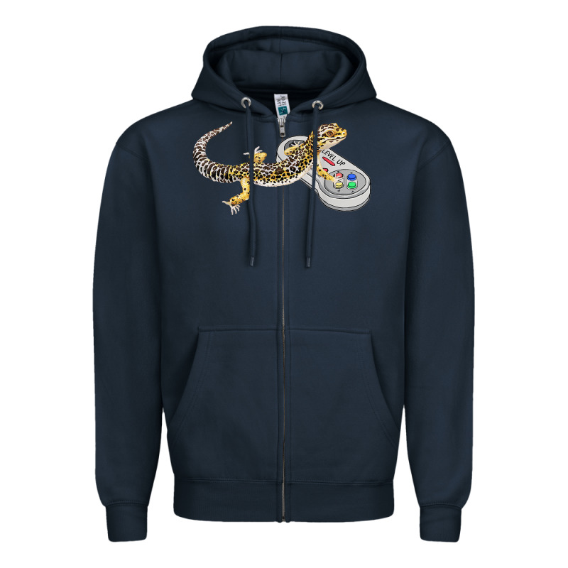 Leopard Gecko Playing Video Game Lizard & Reptiles Gamers T Shirt Zipper Hoodie by linhVisuals | Teevron