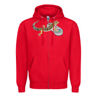 Red leopard gecko playing video game lizard & reptiles gamers t shirt Zipper Hoodie - linhVisuals