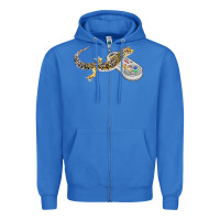 True Royal leopard gecko playing video game lizard & reptiles gamers t shirt Zipper Hoodie - linhVisuals