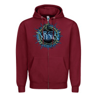 Burgundy arch enemy Zipper Hoodie - linhVisuals