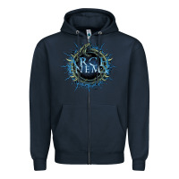 Navy arch enemy Zipper Hoodie - linhVisuals