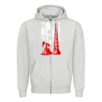 Dove Grey oilfield shirt   us flag oil rig shirt Zipper Hoodie - linhVisuals