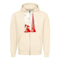 Sandshell oilfield shirt   us flag oil rig shirt Zipper Hoodie - linhVisuals