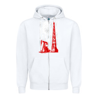 White oilfield shirt   us flag oil rig shirt Zipper Hoodie - linhVisuals