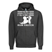 Charcoal Heather paranormal investigator ghost hunting t shirt Zipper Hoodie - linhVisuals