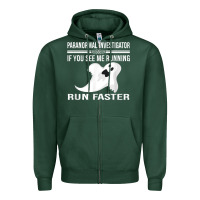 Sports Green paranormal investigator ghost hunting t shirt Zipper Hoodie - linhVisuals