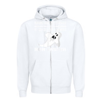 White paranormal investigator ghost hunting t shirt Zipper Hoodie - linhVisuals