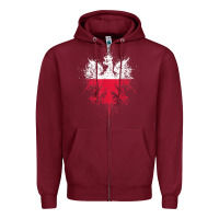 Burgundy polish eagle  polish pride  polish flag  polish t shirt Zipper Hoodie - linhVisuals