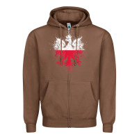 Chestnut polish eagle  polish pride  polish flag  polish t shirt Zipper Hoodie - linhVisuals