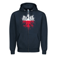 Navy polish eagle  polish pride  polish flag  polish t shirt Zipper Hoodie - linhVisuals