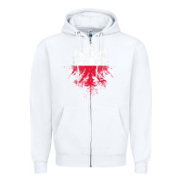 White polish eagle  polish pride  polish flag  polish t shirt Zipper Hoodie - linhVisuals