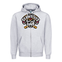 Heather Grey sport american Zipper Hoodie - linhVisuals