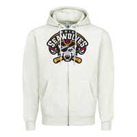 Oatmeal Heather sport american Zipper Hoodie - linhVisuals