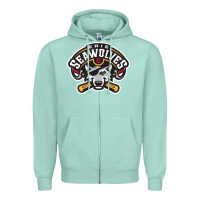 Seafoam sport american Zipper Hoodie - linhVisuals
