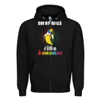Black mens sorry girl i like bananas funny lgbt gay pride tshirt gifts Zipper Hoodie - linhVisuals
