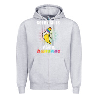 Heather Grey mens sorry girl i like bananas funny lgbt gay pride tshirt gifts Zipper Hoodie - linhVisuals