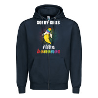 Navy mens sorry girl i like bananas funny lgbt gay pride tshirt gifts Zipper Hoodie - linhVisuals