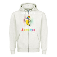 Oatmeal Heather mens sorry girl i like bananas funny lgbt gay pride tshirt gifts Zipper Hoodie - linhVisuals