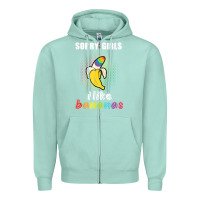 Seafoam mens sorry girl i like bananas funny lgbt gay pride tshirt gifts Zipper Hoodie - linhVisuals
