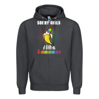 Smoke mens sorry girl i like bananas funny lgbt gay pride tshirt gifts Zipper Hoodie - linhVisuals
