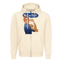 Sandshell rosie the riveter shirt we can do it feminist retro t shirt Zipper Hoodie - linhVisuals