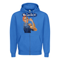 True Royal rosie the riveter shirt we can do it feminist retro t shirt Zipper Hoodie - linhVisuals