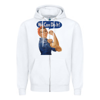 Rosie The Riveter Shirt We Can Do It Feminist Retro T Shirt Zipper Hoodie | Teevron