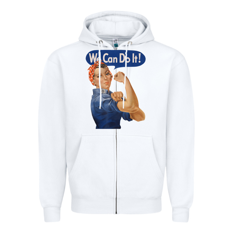 Rosie The Riveter Shirt We Can Do It Feminist Retro T Shirt Zipper Hoodie by linhVisuals | Teevron