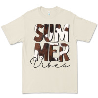 Bone Summer Vibes Brown White Cowhide Premium Tee - CowCowDesign