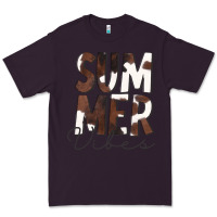 Plum Summer Vibes Brown White Cowhide Premium Tee - CowCowDesign
