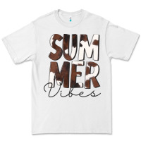 White Summer Vibes Brown White Cowhide Premium Tee - CowCowDesign