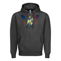 Charcoal Heather nightwing super hero Zipper Hoodie - linhVisuals