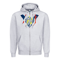 Heather Grey nightwing super hero Zipper Hoodie - linhVisuals