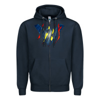Navy nightwing super hero Zipper Hoodie - linhVisuals