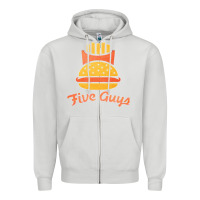 Dove Grey five guys Zipper Hoodie - linhVisuals