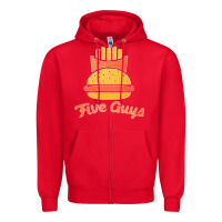 Red five guys Zipper Hoodie - linhVisuals