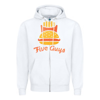 White five guys Zipper Hoodie - linhVisuals