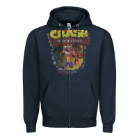 Navy crash bandicoot 1966 Zipper Hoodie - linhVisuals
