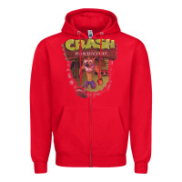 Red crash bandicoot 1966 Zipper Hoodie - linhVisuals
