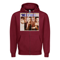 Burgundy n sync [tw] Zipper Hoodie - linhVisuals