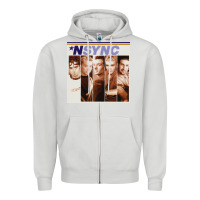 Dove Grey n sync [tw] Zipper Hoodie - linhVisuals
