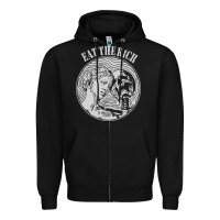 Black eat the rich Zipper Hoodie - linhVisuals
