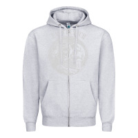 Heather Grey eat the rich Zipper Hoodie - linhVisuals
