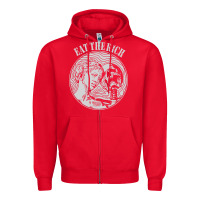 Red eat the rich Zipper Hoodie - linhVisuals