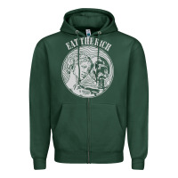 Sports Green eat the rich Zipper Hoodie - linhVisuals