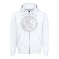 White eat the rich Zipper Hoodie - linhVisuals