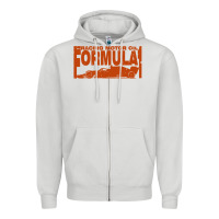 Dove Grey formula 1 Zipper Hoodie - linhVisuals