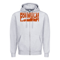 Heather Grey formula 1 Zipper Hoodie - linhVisuals